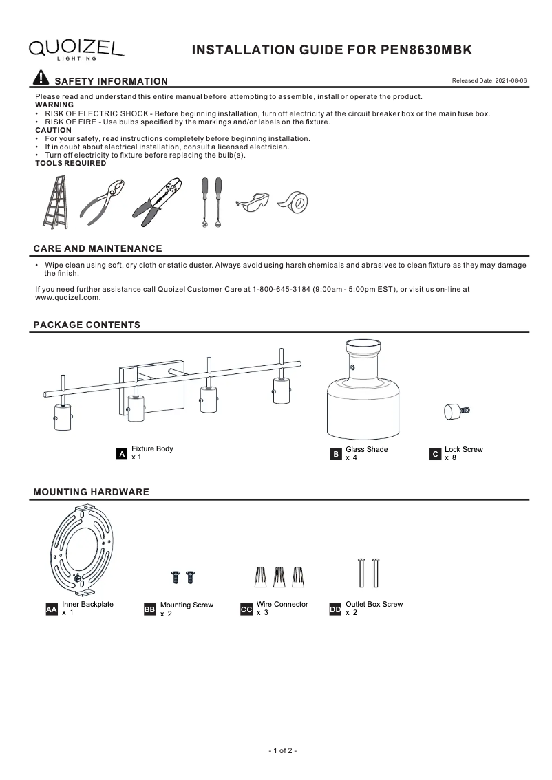 Image de la première page du manuel de l'appareil Pensbury PEN8630MBK