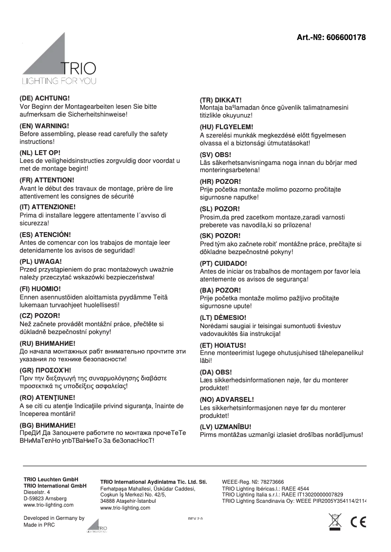 Image de la première page du manuel de l'appareil Cube 606600178