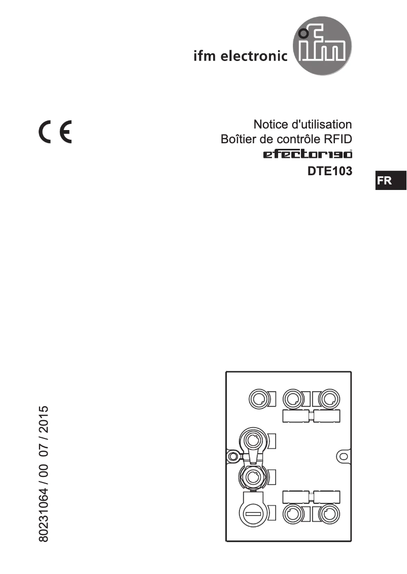 Page n°1 - Manuel utilisateur IFM DTE103