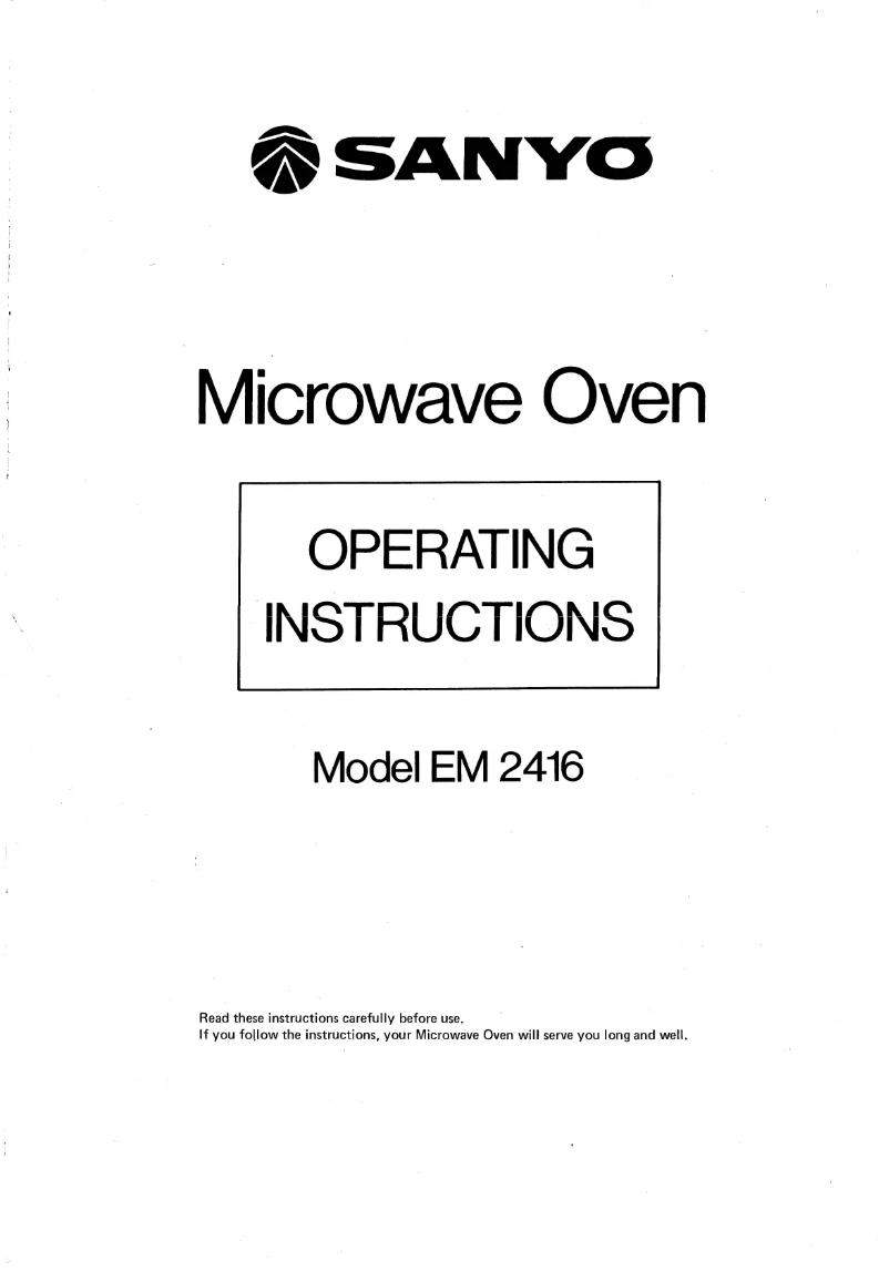 Image de la première page du manuel de l'appareil EM-2416