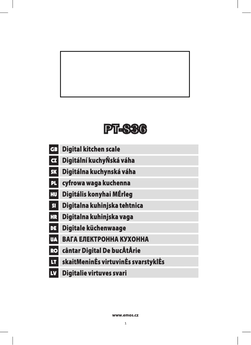 Page 1 de la notice Manuel utilisateur Emos PT-836