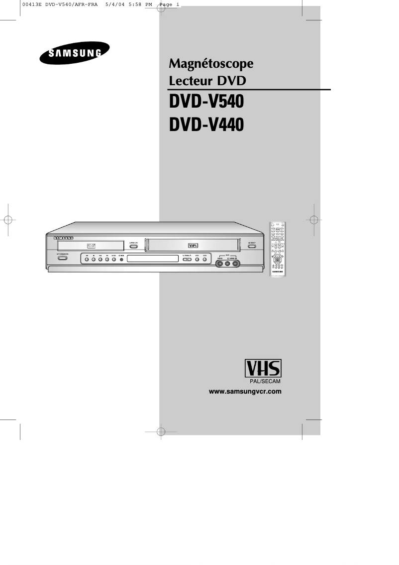 Page n°1 - Manuel utilisateur Samsung DVD-V440