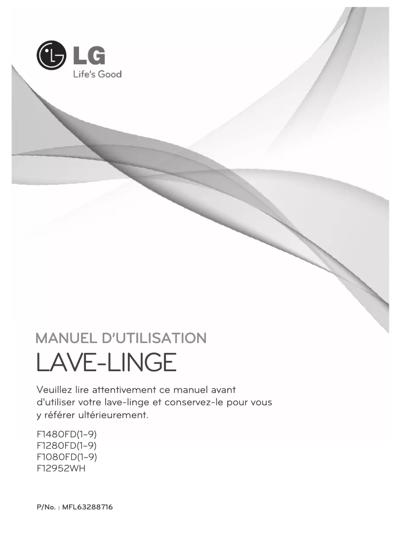 Page n°1 - Manuel utilisateur LG F12952WH