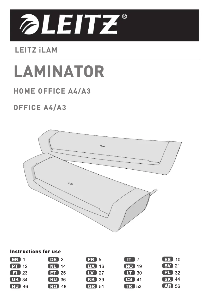 Image de la première page du manuel de l'appareil iLAM Home Office A3