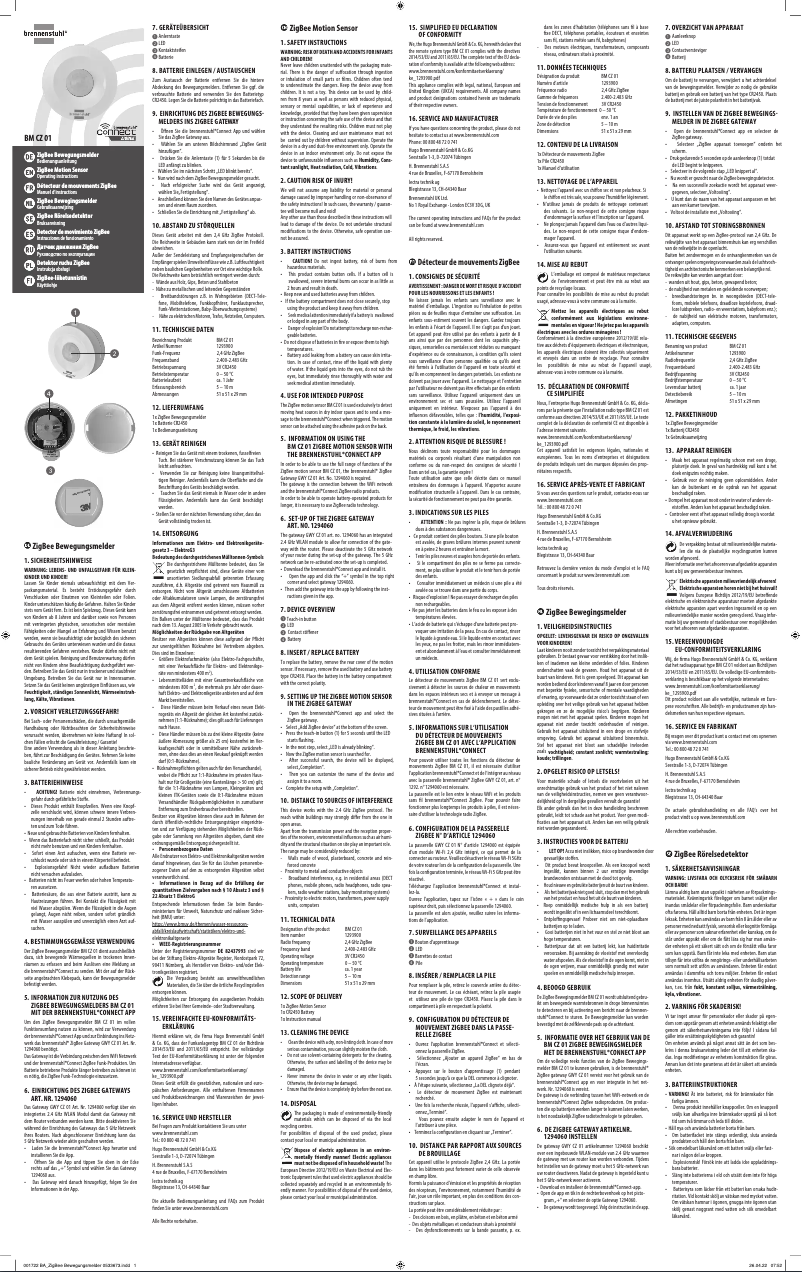 Page n°1 - Manuel utilisateur Brennenstuhl Connect Zigbee BM CZ 01