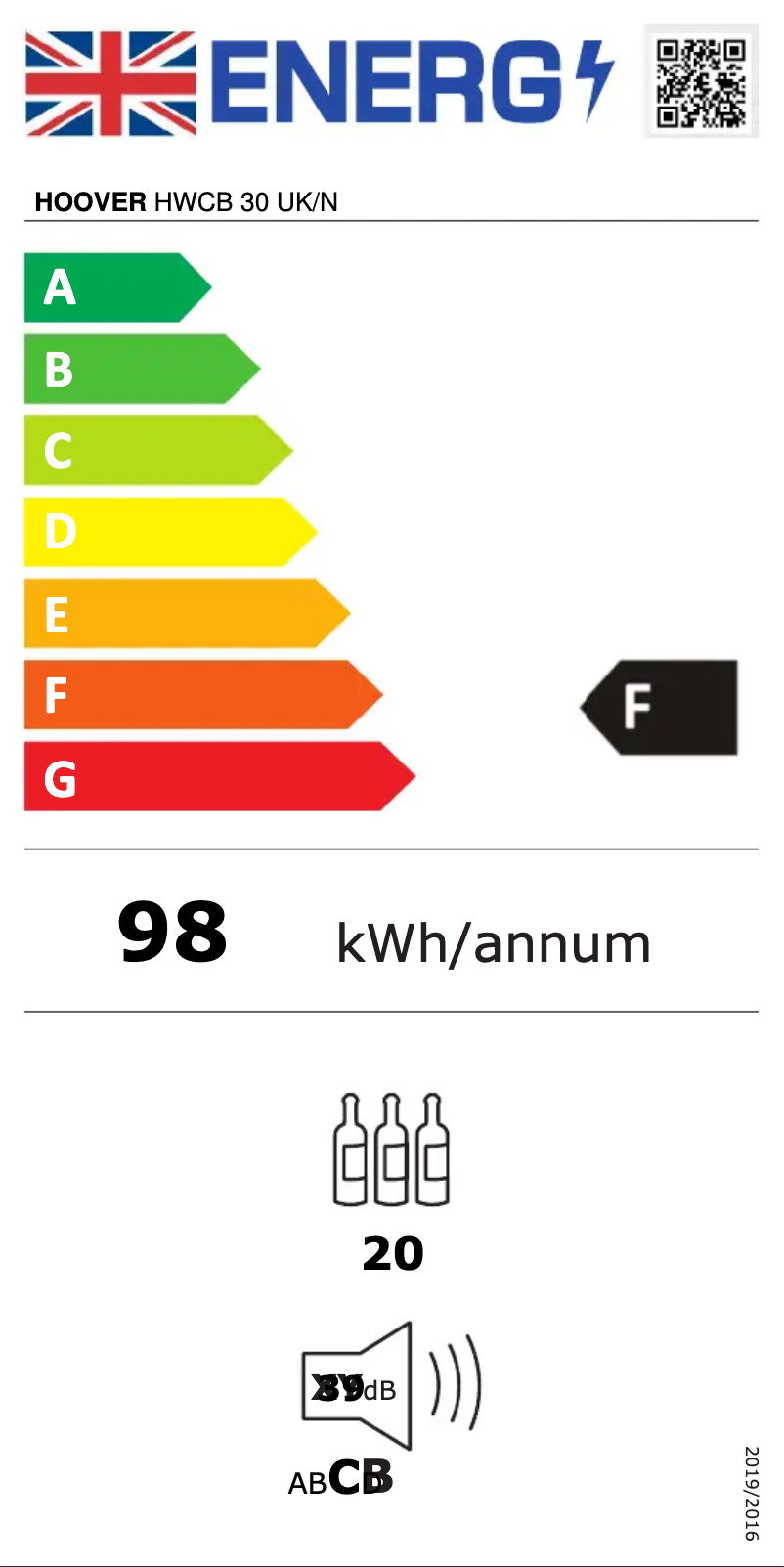 Image de la première page du manuel de l'appareil HWCB 30 UK/N