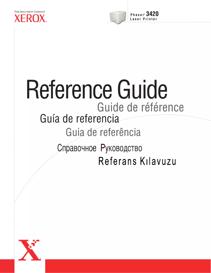 Page 1 de la notice Manuel utilisateur Xerox Phaser 3420