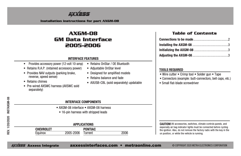 Page 1 de la notice Manuel utilisateur AXESS AXGM-08
