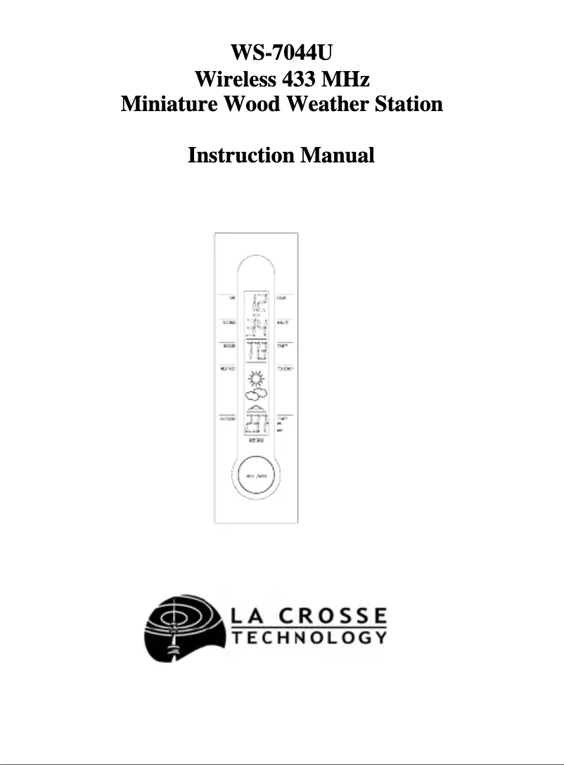 Image de la première page du manuel de l'appareil WS-7044