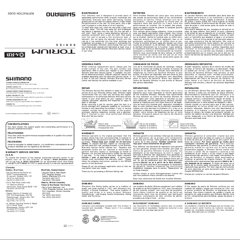 Image de la première page du manuel de l'appareil Torium 20