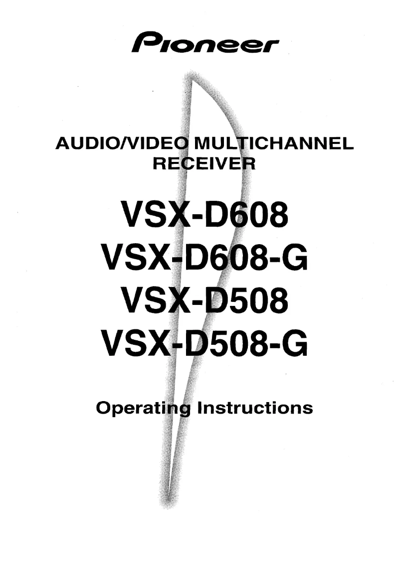Image de la première page du manuel de l'appareil VSX-D608
