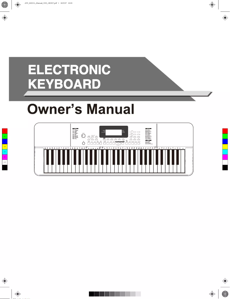 Page 1 de la notice Manuel utilisateur Medeli M221L