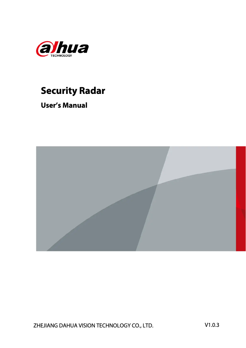 Page 1 de la notice Manuel utilisateur Dahua Technology PFR4K-B240