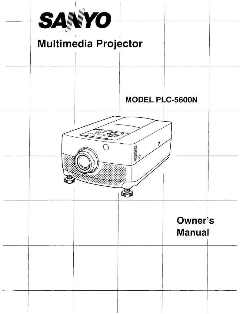 Page n°1 - Manuel utilisateur Sanyo PLC-5600N