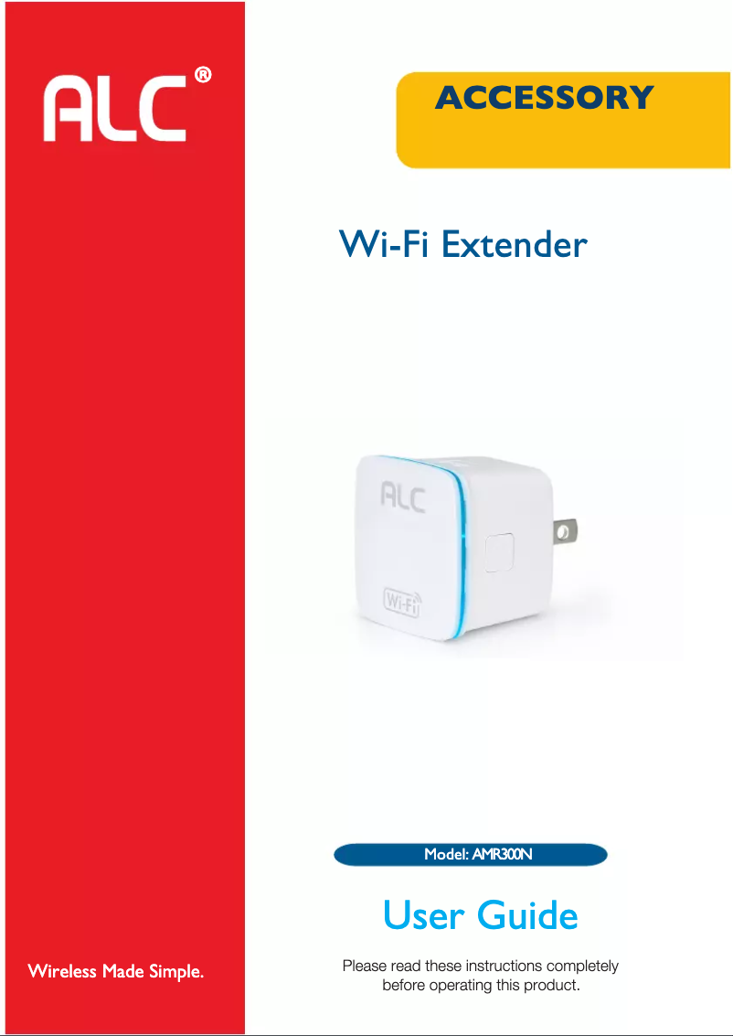 Page n°1 - Manuel utilisateur ALC AMR300N