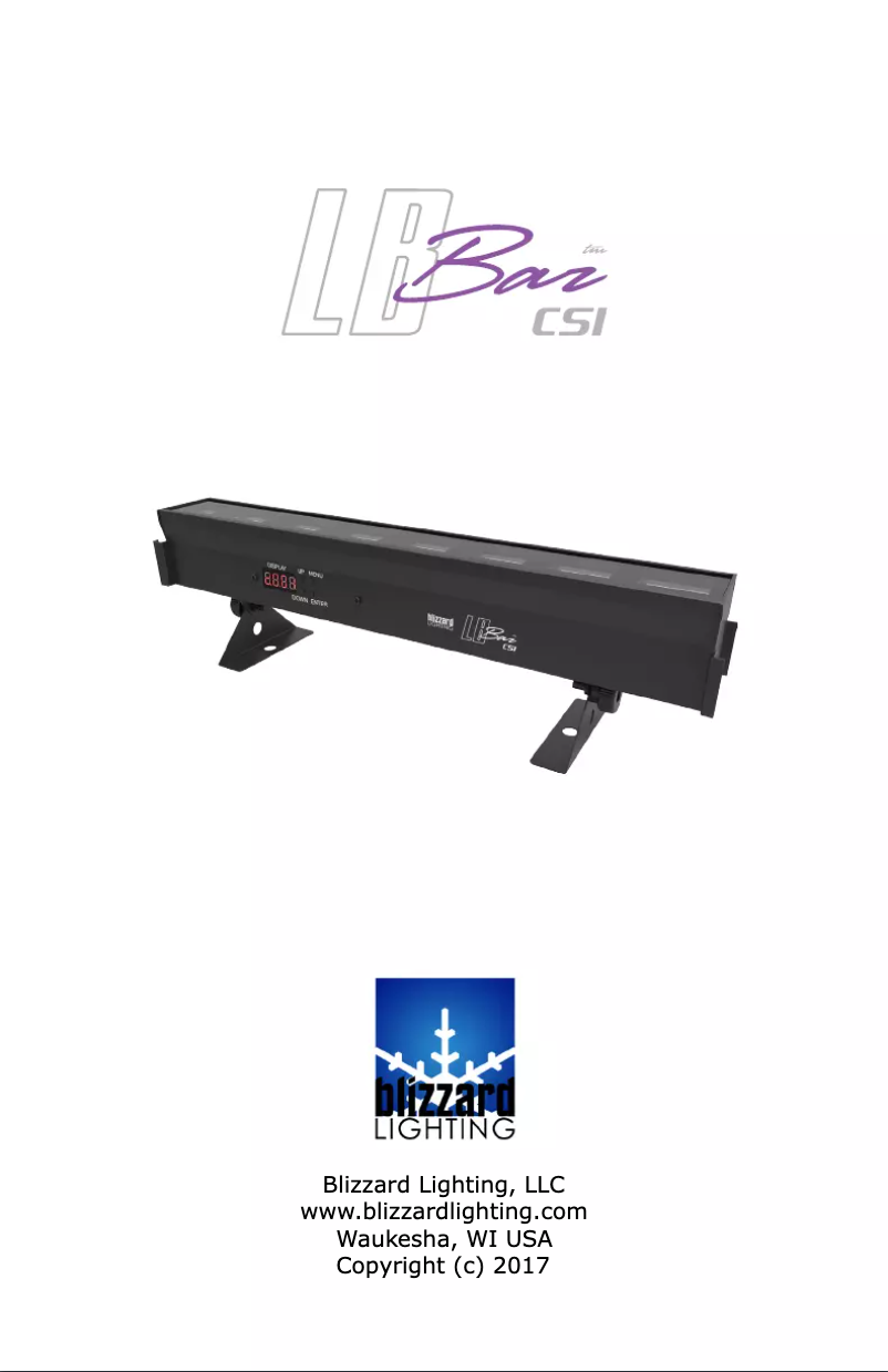 Página 1 del manual Manual de usuario Blizzard LB Bar CSI