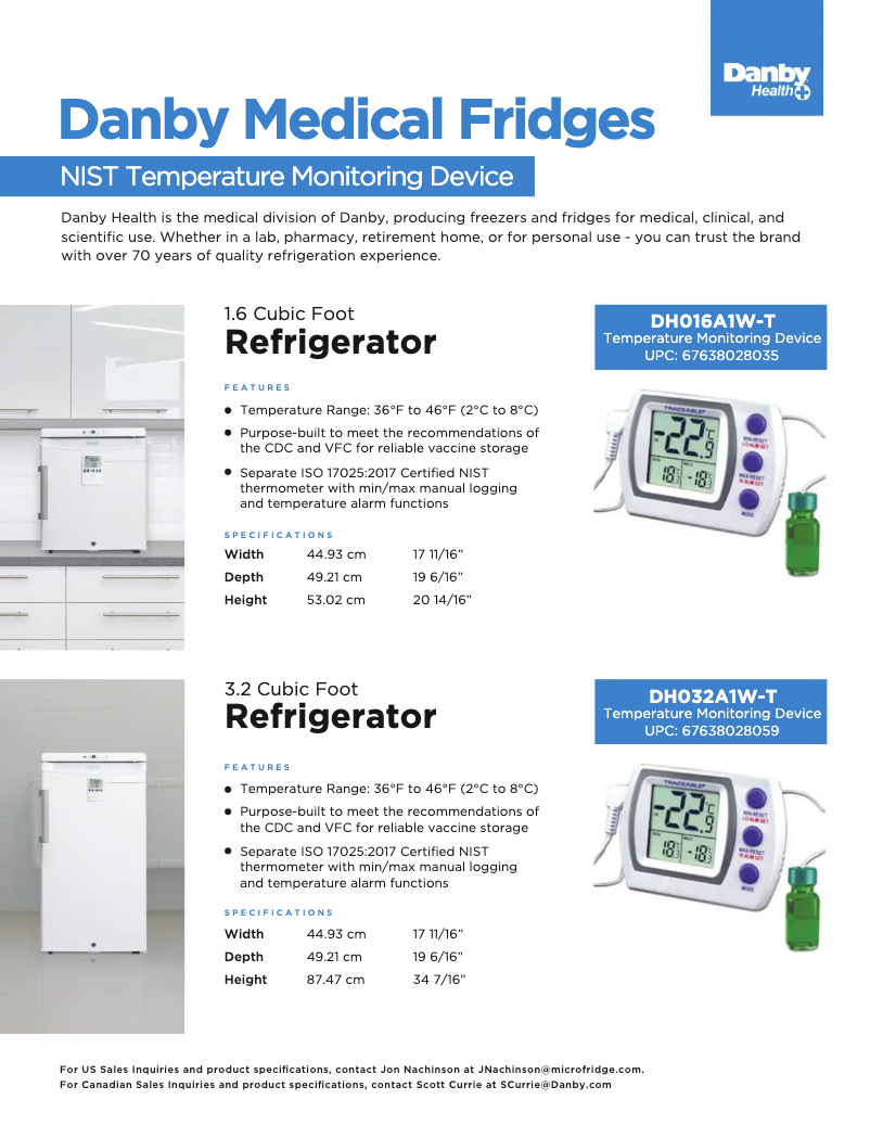 Página 1 del manual Ficha técnica Danby DH032A1W-T