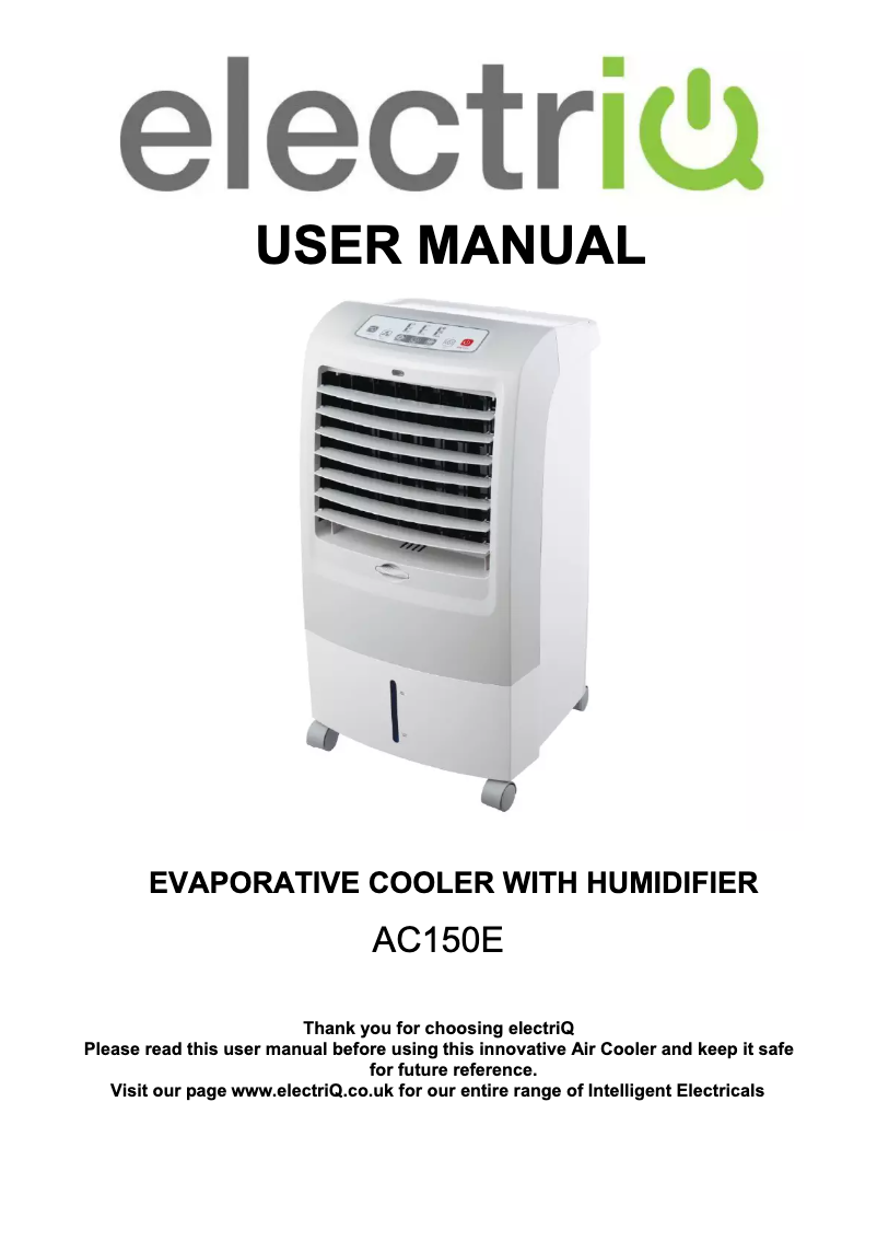 Página 1 del manual Manual de usuario ElectriQ AC150E