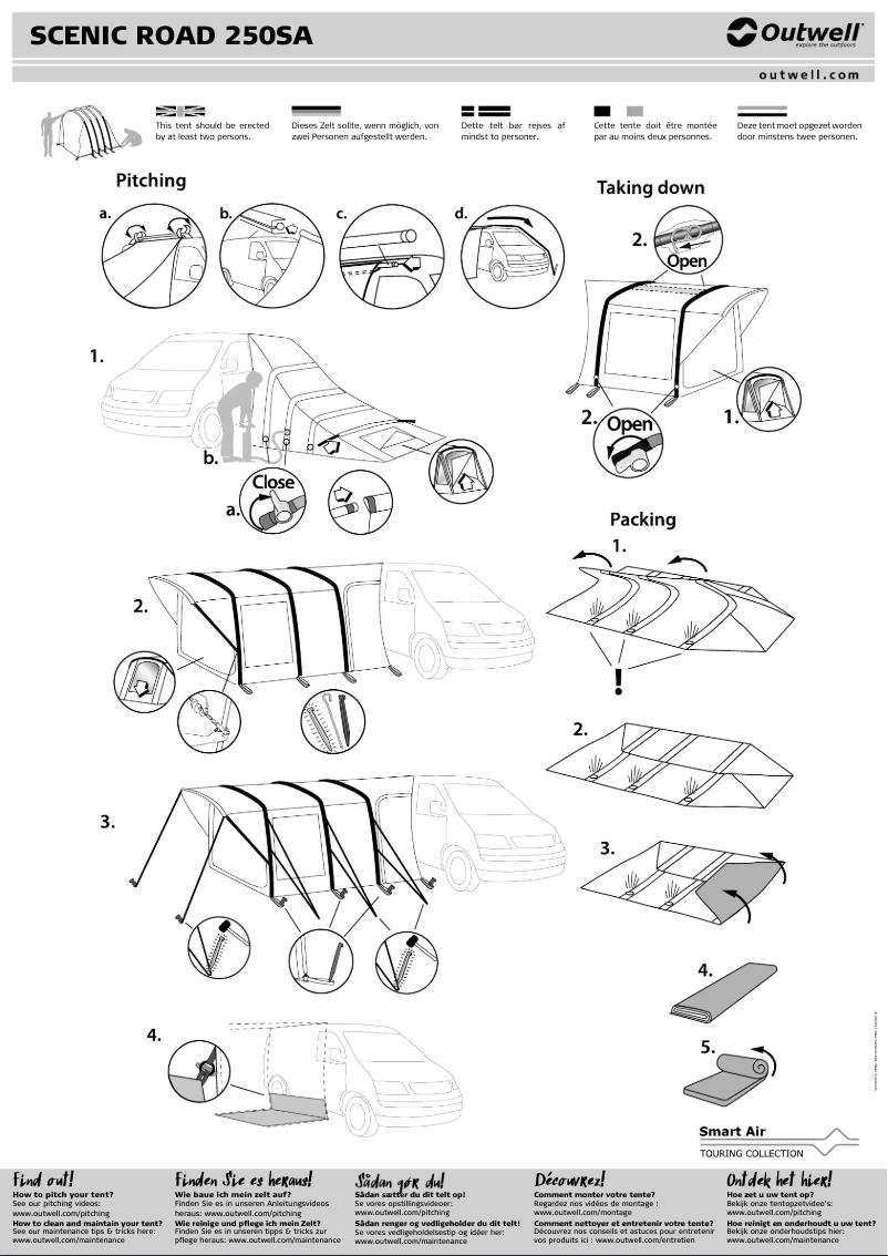 Page 1 de la notice Manuel utilisateur Outwell Scenic Road 250SA