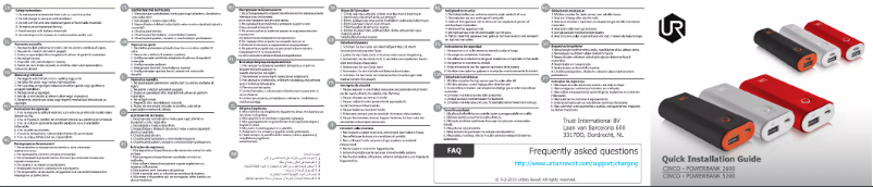 Page 1 de la notice Manuel utilisateur Urban Revolt Cinco 2600