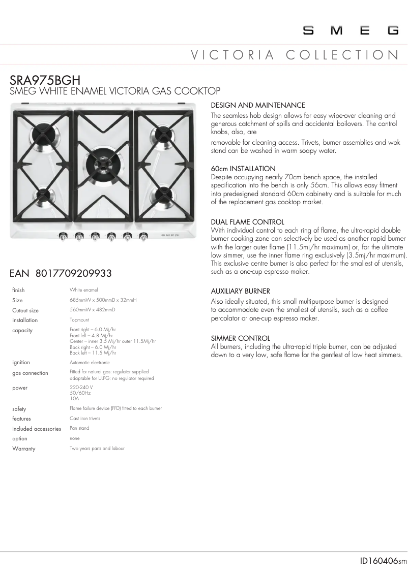 Image de la première page du manuel de l'appareil SRA975BGH