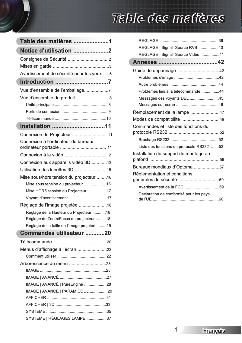 Image de la première page du manuel de l'appareil HD33
