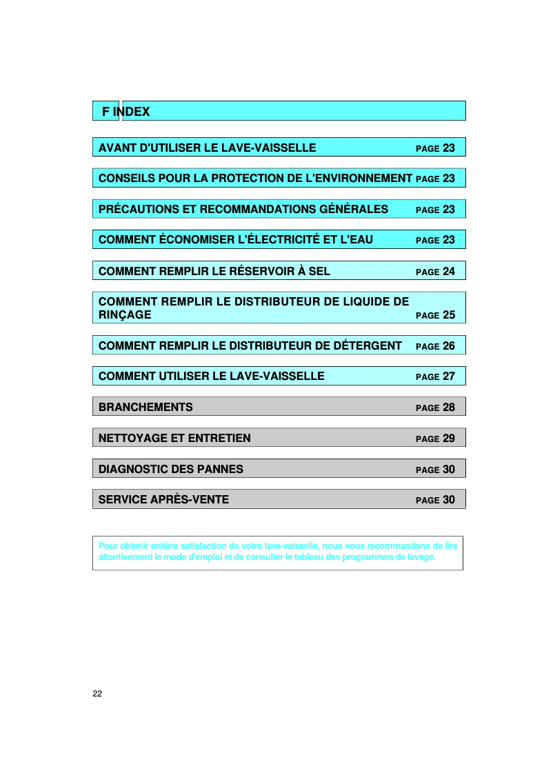 Page 1 de la notice Manuel utilisateur Whirlpool ADP 951/2