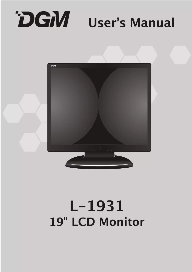 Page 1 de la notice Manuel utilisateur DGM L-1931
