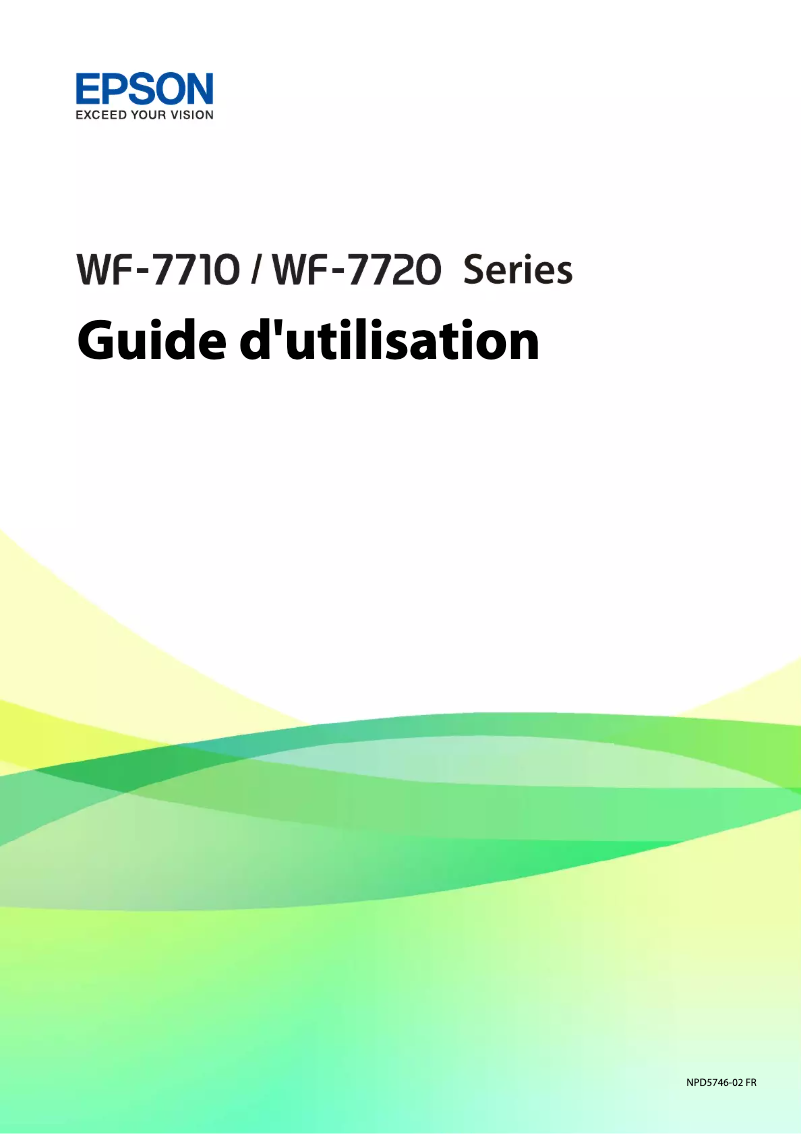 Image de la première page du manuel de l'appareil WorkForce WF-7715DWF