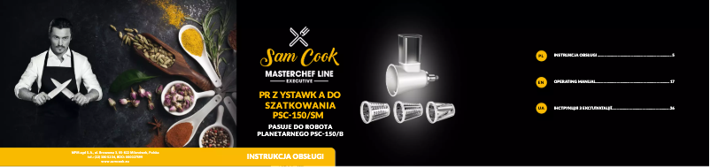 Page n°1 - Manuel utilisateur Sam Cook PSC-150/SM