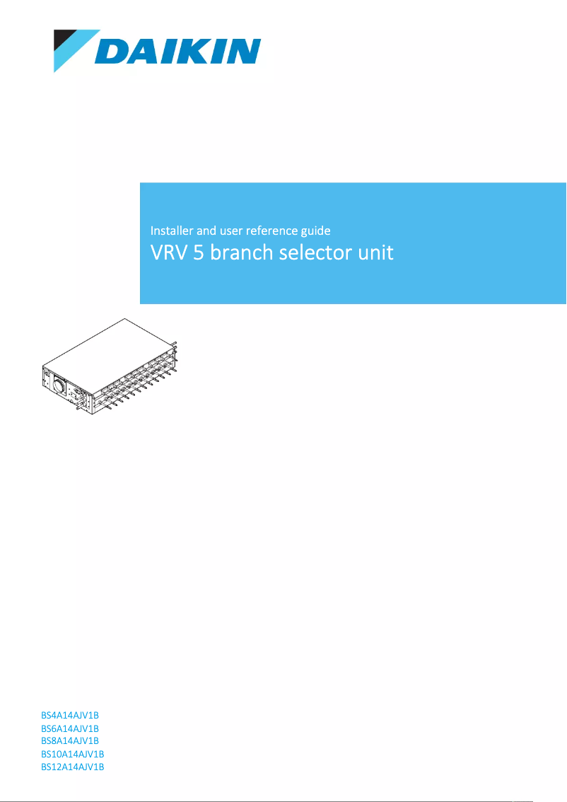Página 1 del manual Guía de instalación Daikin BS12A14AJV1B