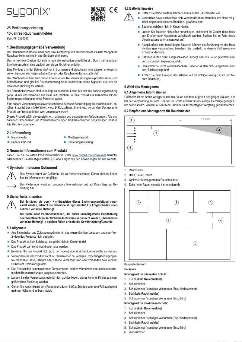 Page 1 de la notice Manuel utilisateur Sygonix SY-5040172
