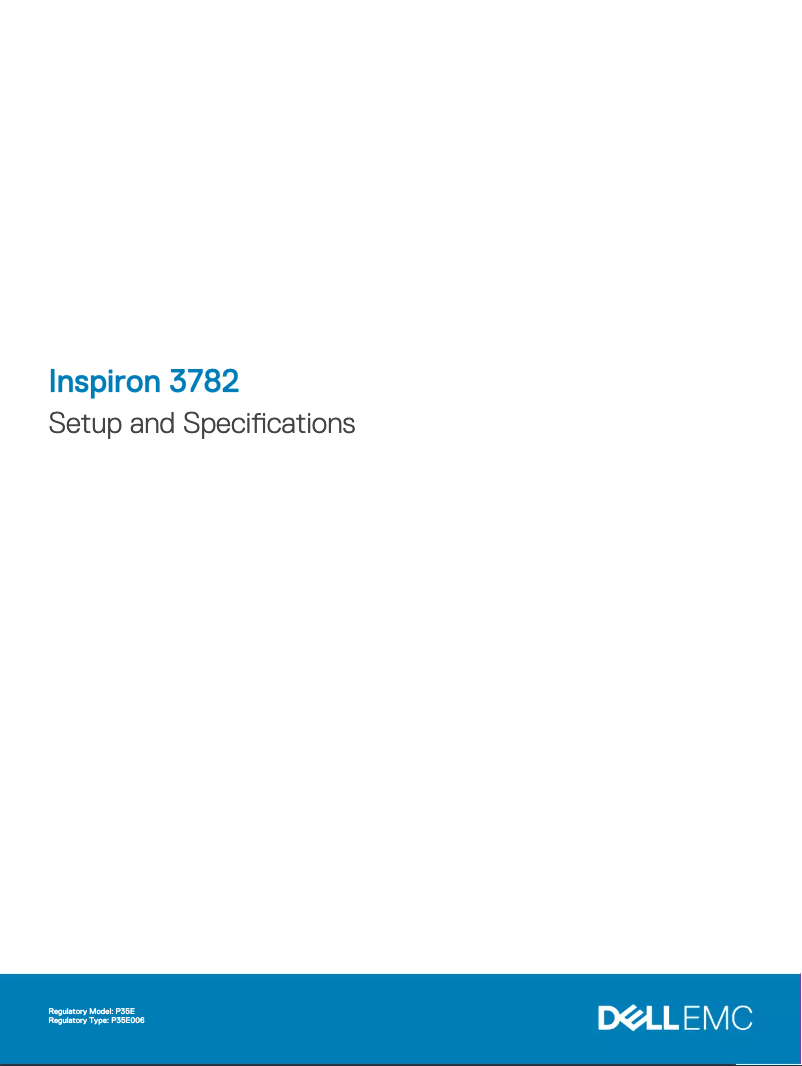 Image de la première page du manuel de l'appareil Inspiron 3782