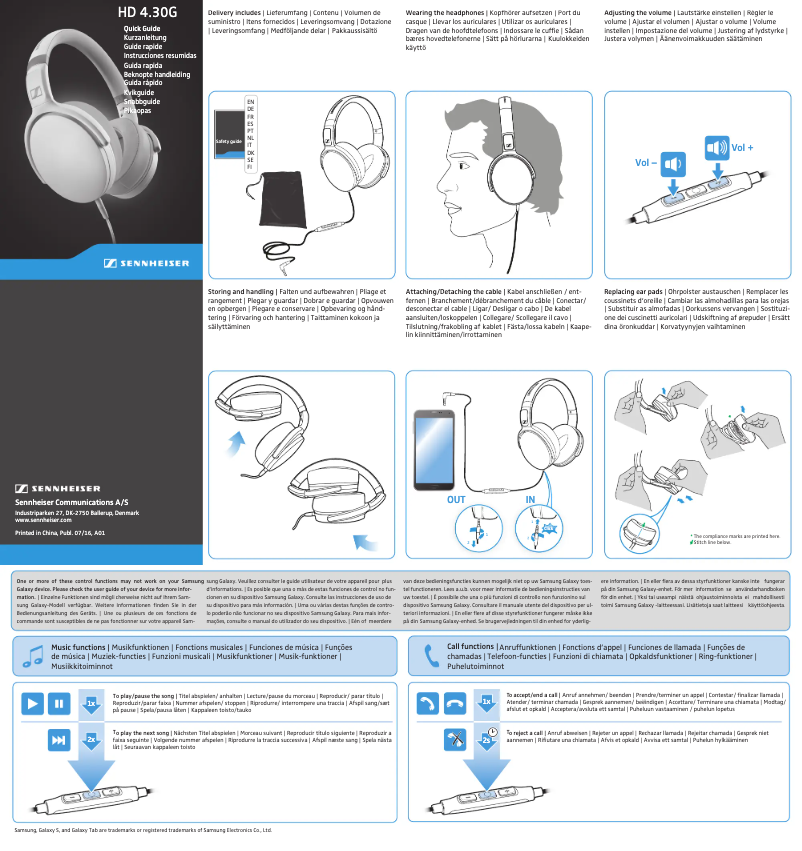 Página 1 del manual Manual de usuario Sennheiser HD 4.30 G