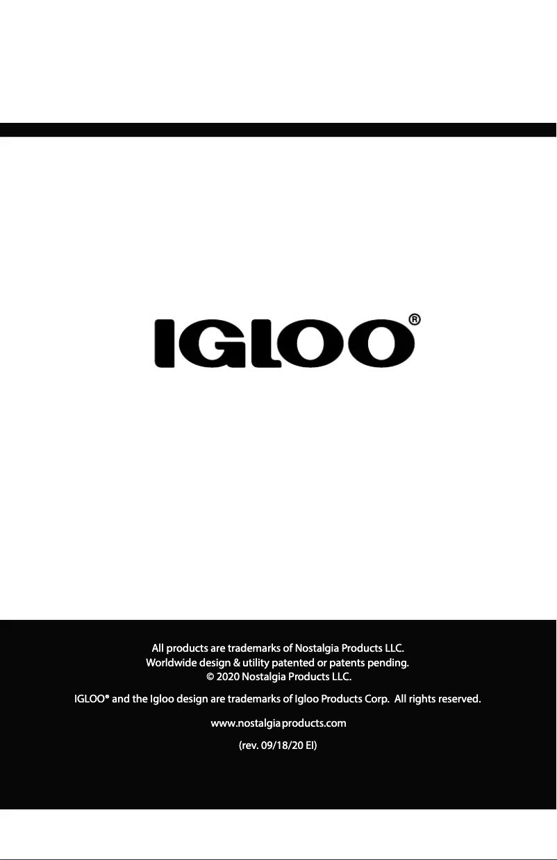 Page n°1 - Manuel utilisateur Igloo ICFESS35WH