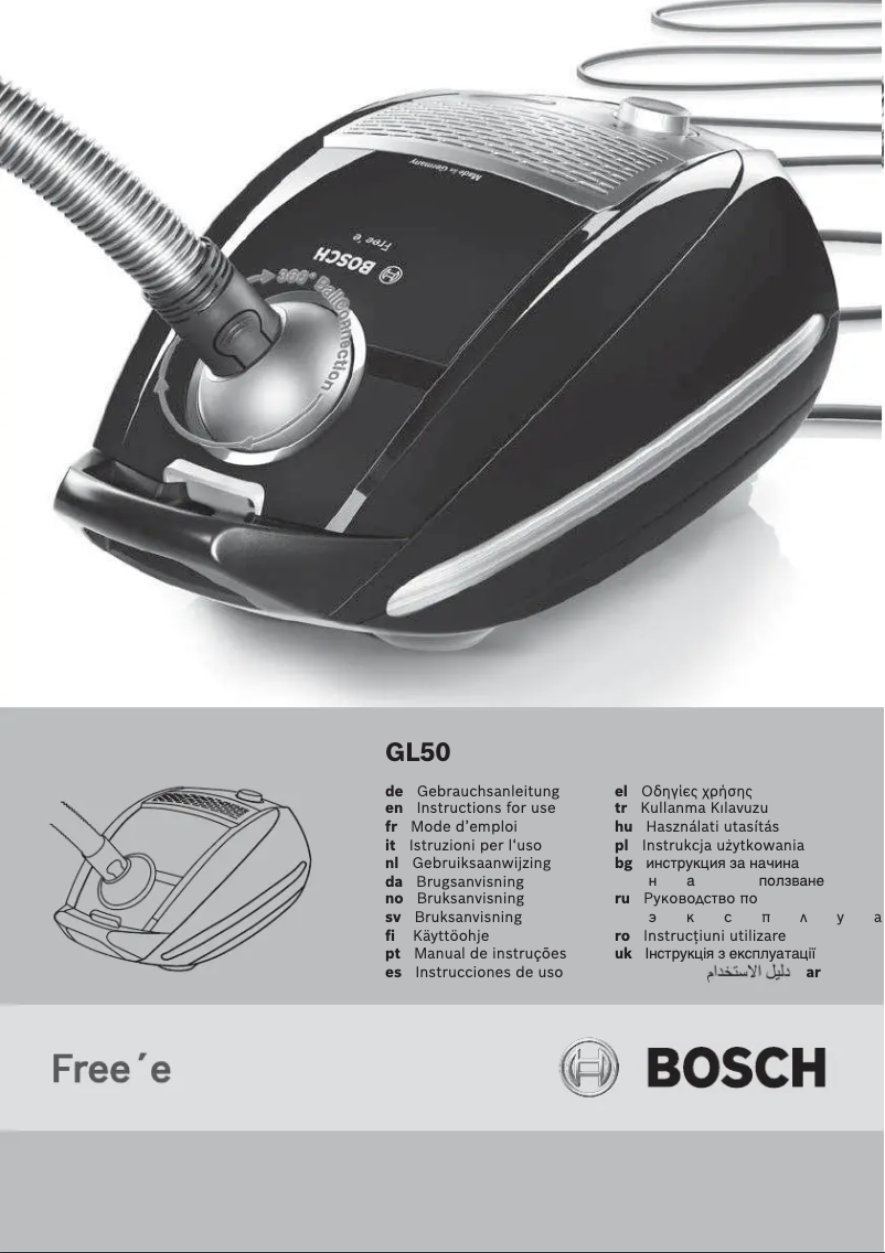 Page n°1 - Manuel utilisateur Bosch BSGL52236