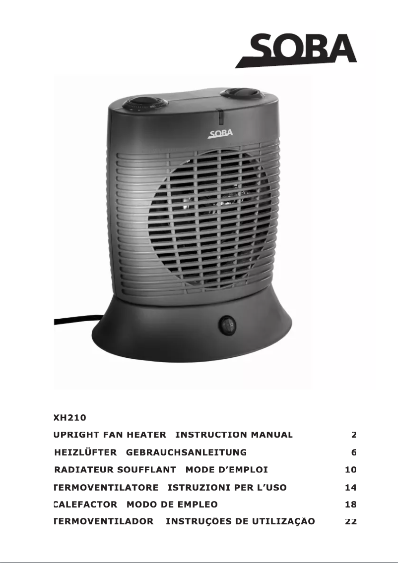 Image de la première page du manuel de l'appareil XH210