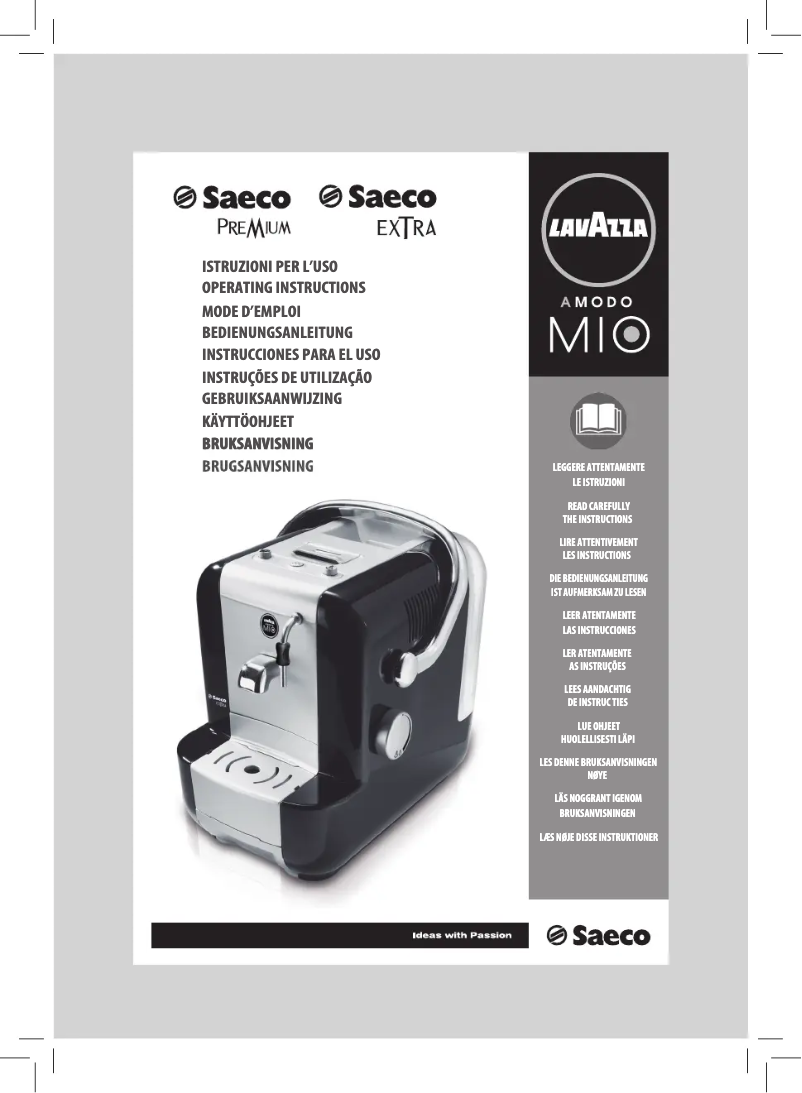 Page n°1 - Manuel utilisateur Philips Saeco Lavazza A Modo Mio RI9575