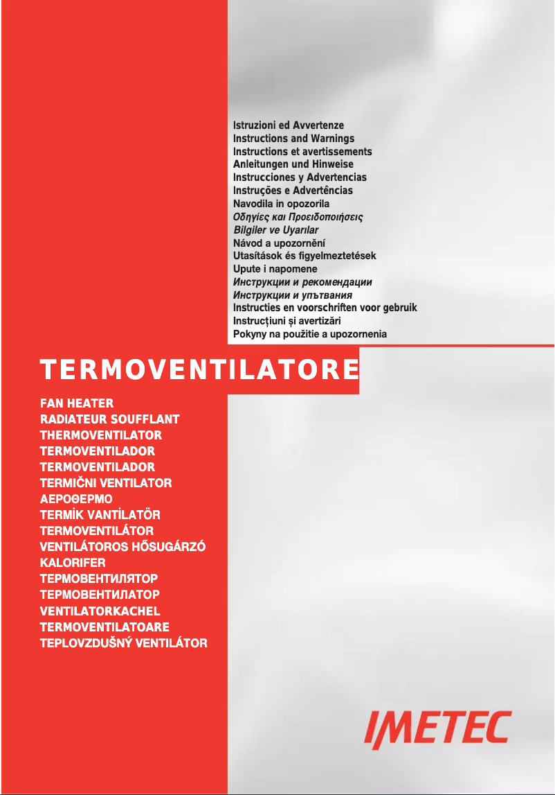 Image de la première page du manuel de l'appareil Living Air M1-100