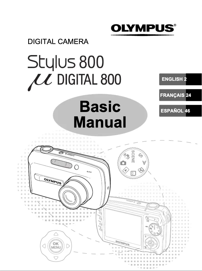 Page 1 de la notice Manuel utilisateur Olympus µ Digital 800