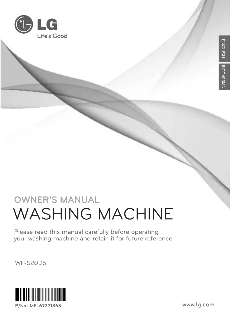 Page 1 de la notice Manuel utilisateur LG WF-S20D6