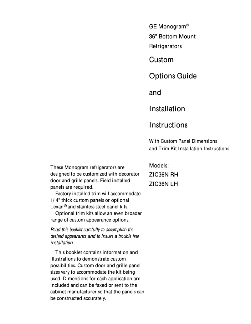 First page image of the manual for ZKHTC1