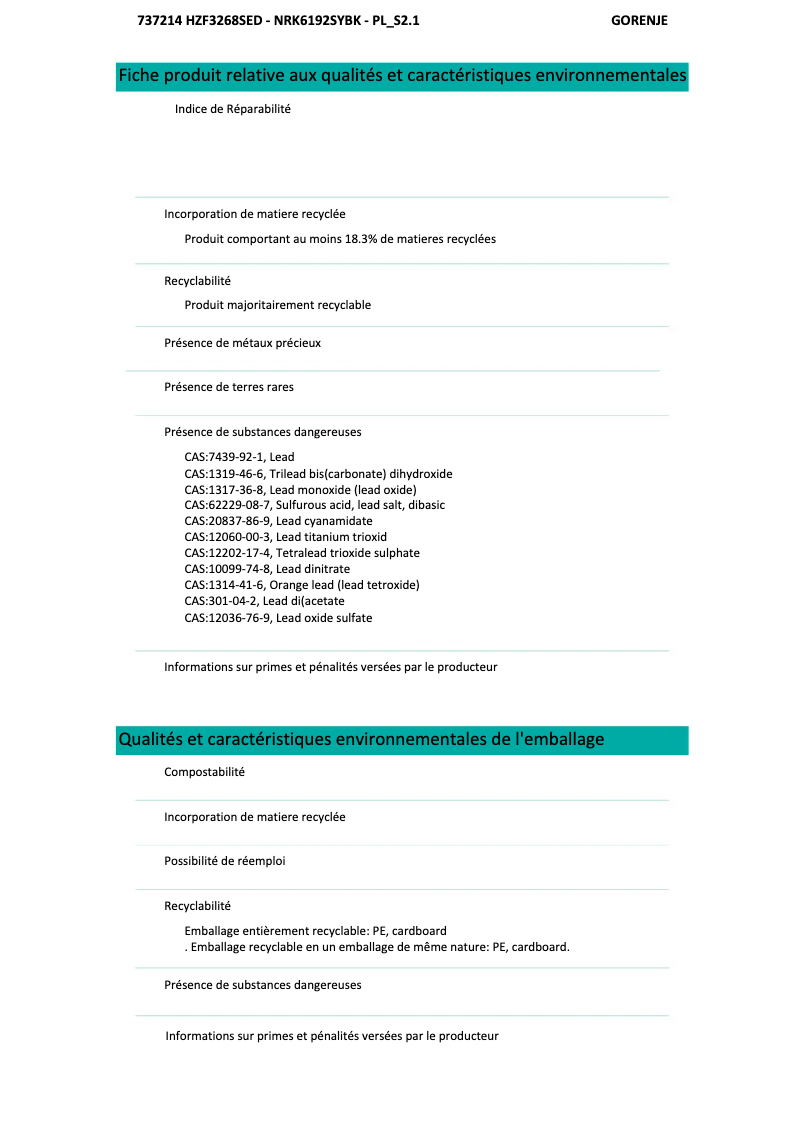 Image de la première page du manuel de l'appareil NRK6192SYBK