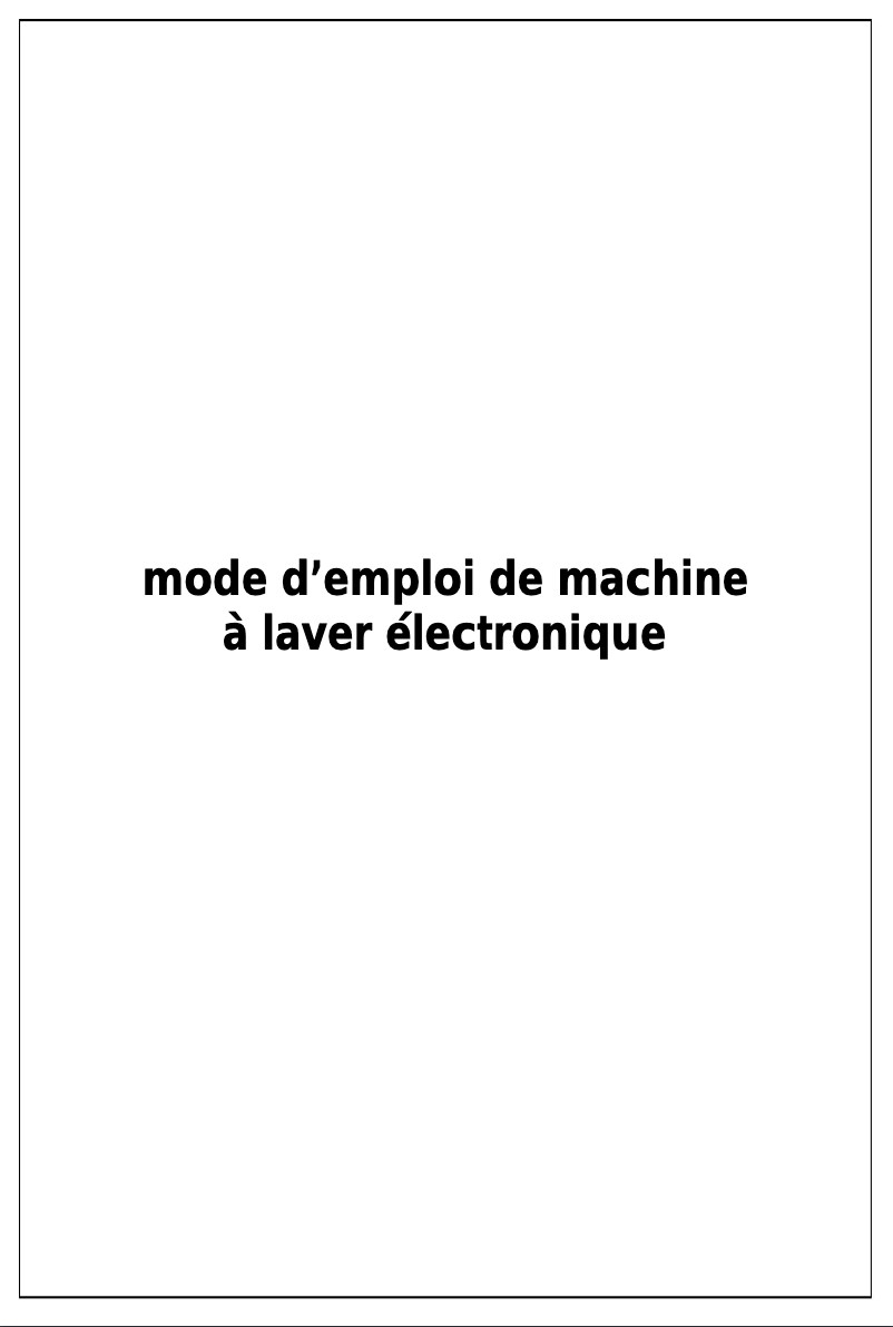 Page 1 de la notice Manuel utilisateur Bellavita LF 1005 VT