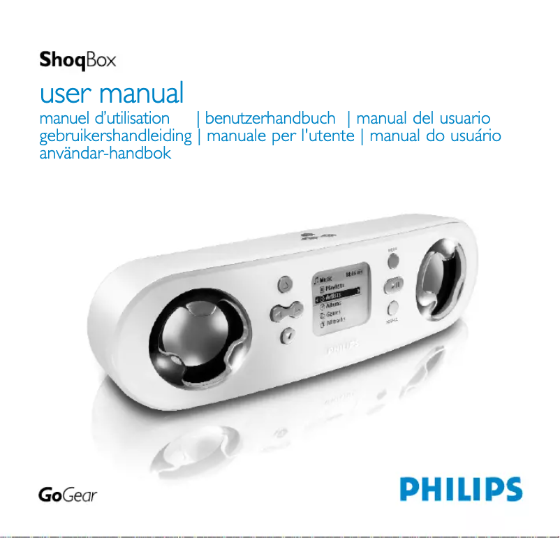 Page n°1 - Manuel utilisateur Philips GoGear PSS120