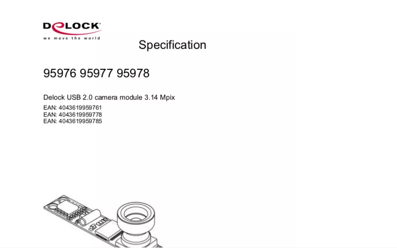 Page 1 de la notice Manuel utilisateur DeLOCK 95976