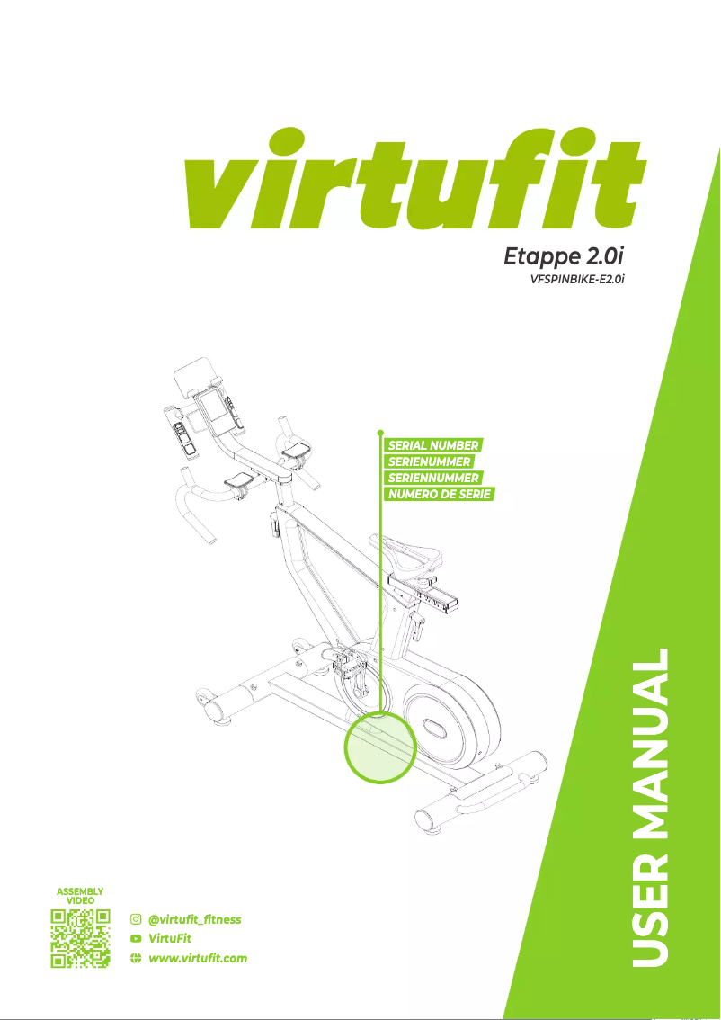 Page n°1 - Manuel utilisateur VirtuFit Etappe 2.0i