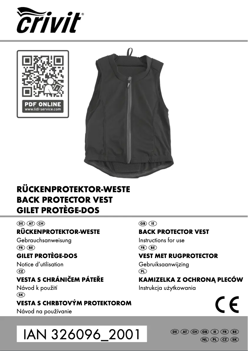 Page n°1 - Manuel utilisateur Crivit IAN 326096