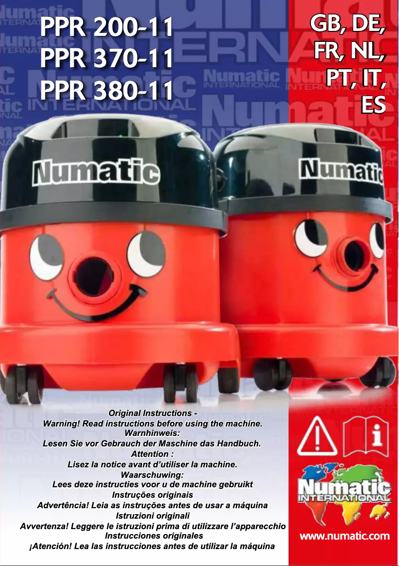 Page 1 de la notice Manuel utilisateur Numatic PPR-240