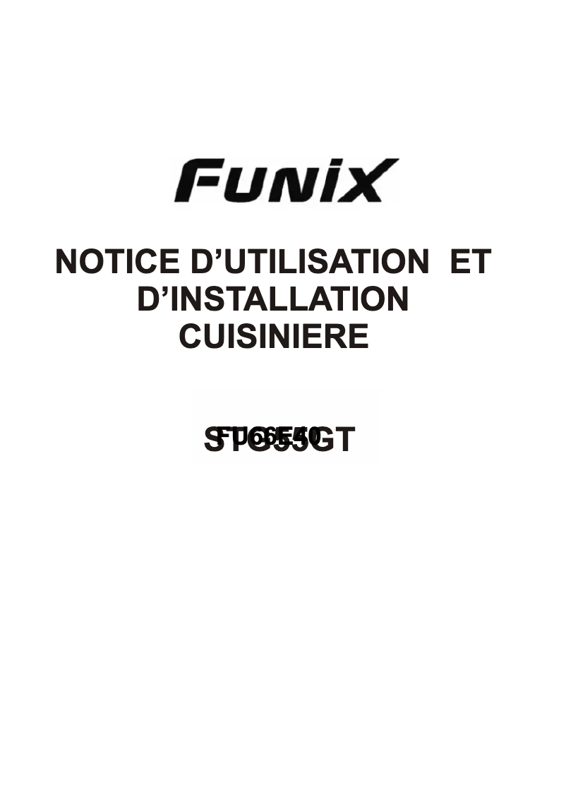 Page n°1 - Manuel utilisateur Funix FU66E40